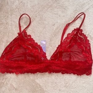 SavageXFenty Red Lace Bralette